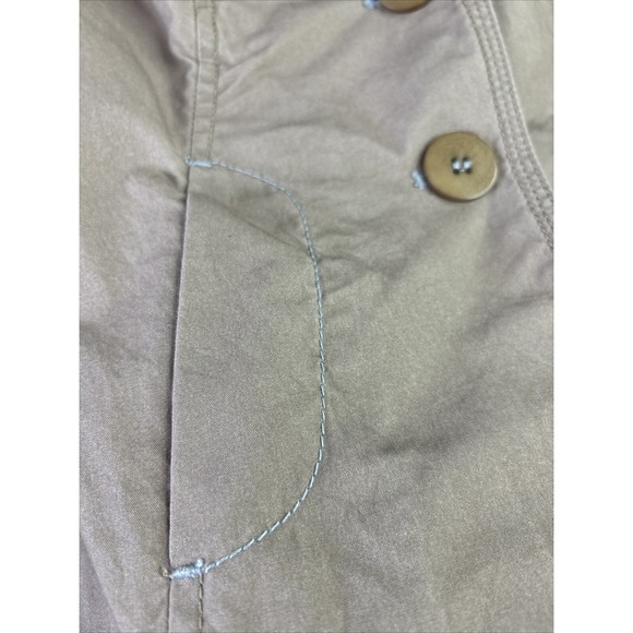 Sigrid Olsen Coat Jacket Safari Sz 4 Brown Cotton 3/4 Sleeve Vtg Y2K Academia - Picture 4 of 16